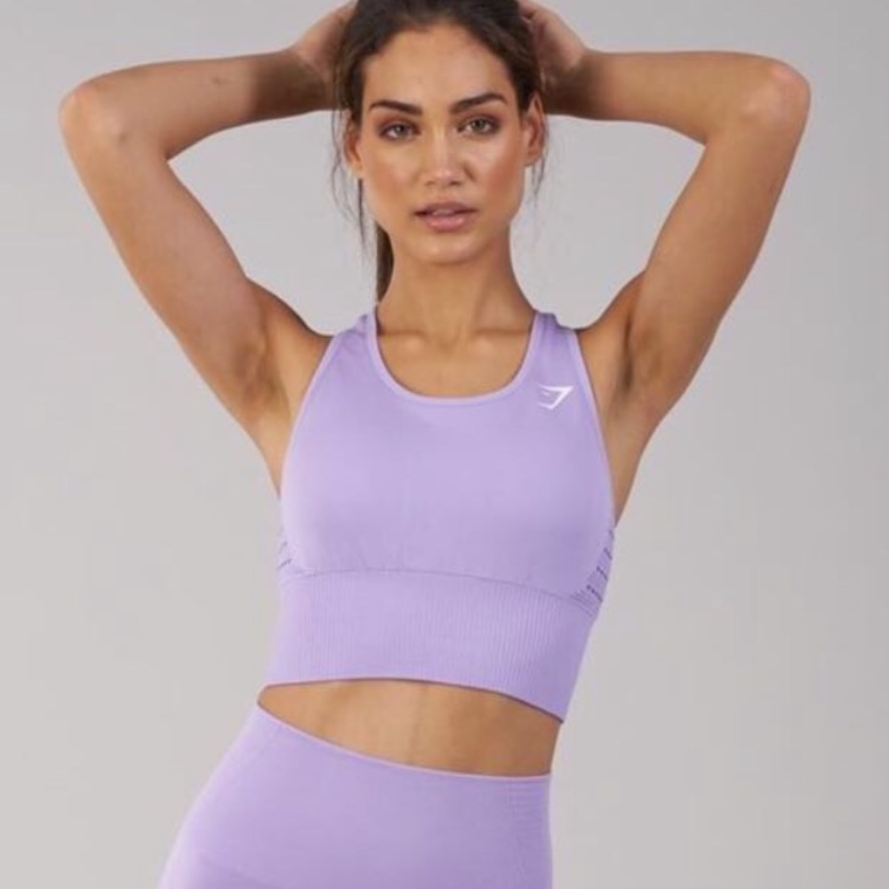 Gymshark energy seamless lilac crop top